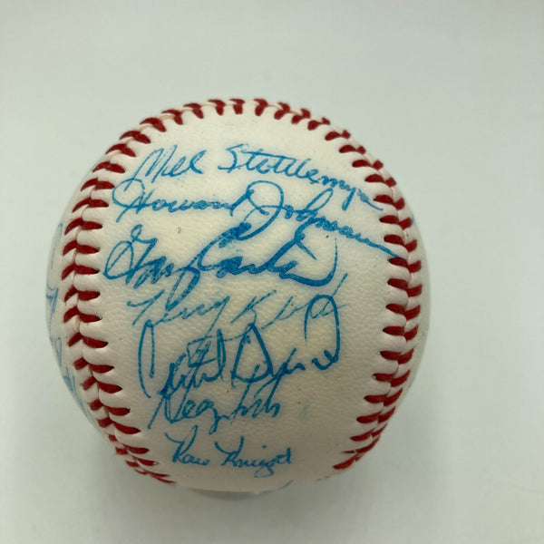 1985 - 1986 New York Mets Team Signed Baseball 28 Sigs With Gary Carter