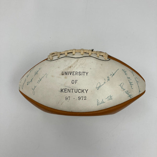 1971-72 University Of Kentucky Wildcats Team Signed Football