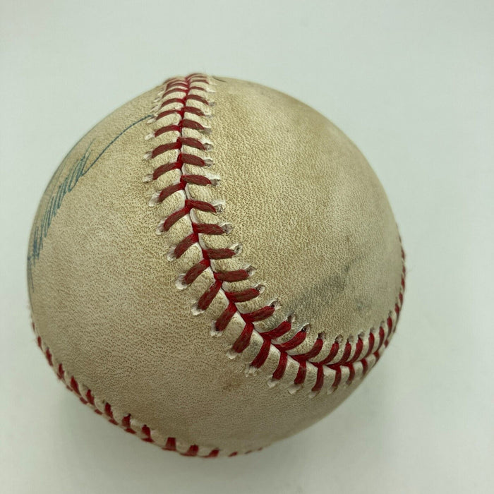 Jorge Posada Signed Game Used Baseball From Jersey Retirement Game Steiner COA