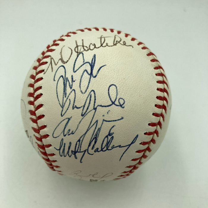 2002 Anaheim Angels World Series Champs Team Signed W.S. Baseball With JSA COA
