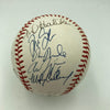 2002 Anaheim Angels World Series Champs Team Signed W.S. Baseball With JSA COA