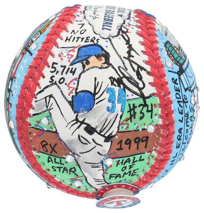 Nolan Ryan Signed Charles Fazzino Hand Painted Pop Art Baseball Steiner Hologram