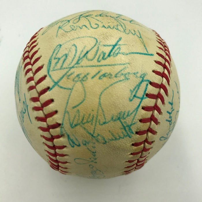 The Finest 1980 New York Yankees AL Champs Team Signed Baseball JSA COA