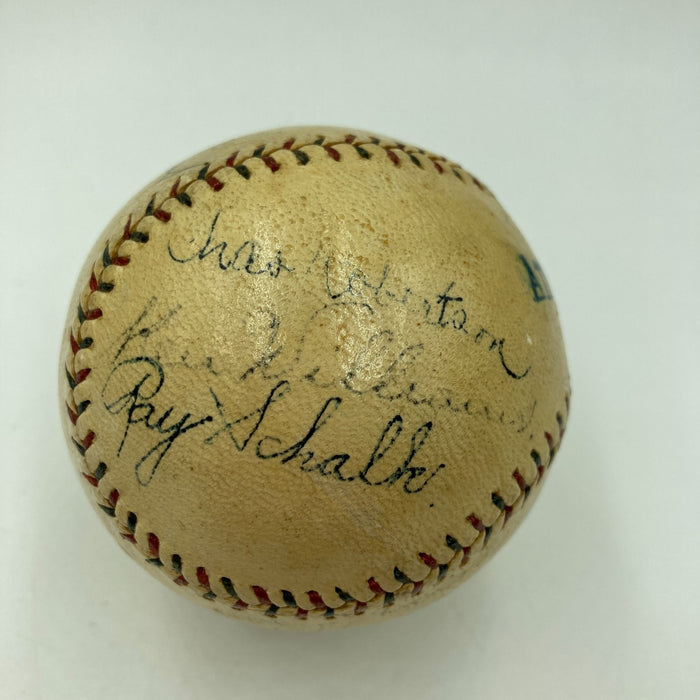 Babe Ruth Ty Cobb Walter Johnson Tris Speaker George Sisler Signed Baseball JSA