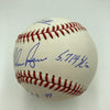 Beautiful Nolan Ryan Signed Heavily Inscribed Career STAT Baseball JSA COA