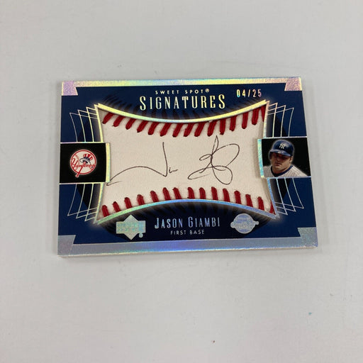 2003 Upper Deck Sweet Spot Signatures Jason Giambi Auto #4/25