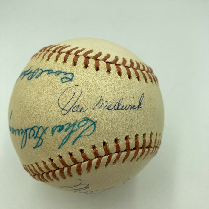 Joe Medwick Sweet Spot Hall Of Fame Multi Signed American League Baseball JSA