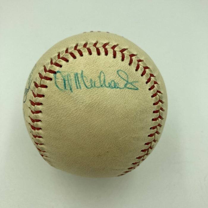 1960's Cincinnati Reds & NBC Broadcasters Signed Baseball 7 Signatures JSA COA