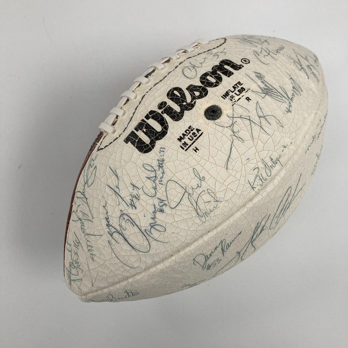 1985 Super Bowl Champs Chicago Bears Team Signed Football Walter Payton PSA DNA