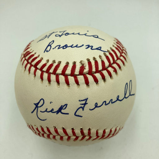 Rick Ferrell Signed Heavily Inscribed American League Baseball JSA COA