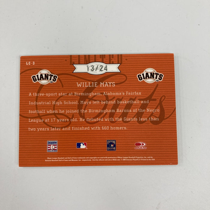 2005 Leaf Limited Cuts Willie Mays Auto Patch #13/24