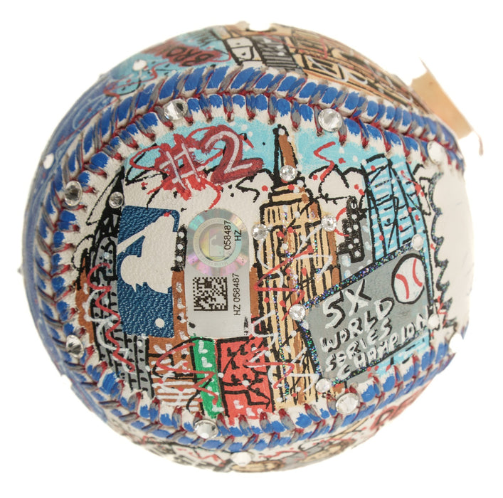 Derek Jeter Signed Charles Fazzino Hand Painted Pop Art Baseball MLB & Steiner