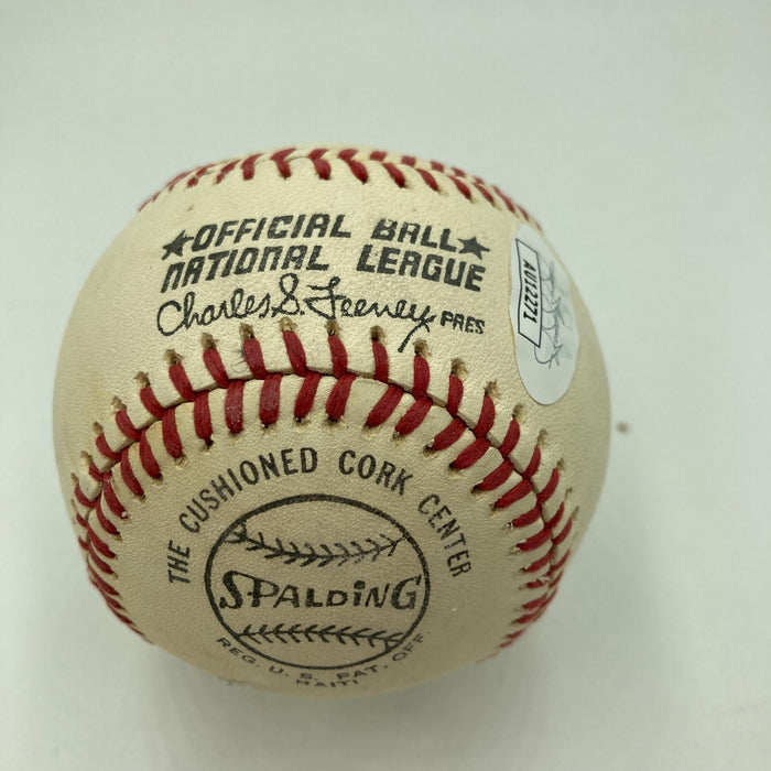 Jim Plunkett Signed Vintage National League Baseball Heisman Trophy Winner JSA