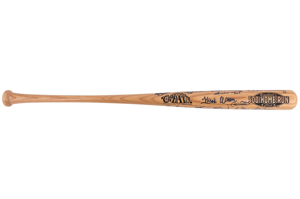 500 Home Run Club Signed Bat 13 Sigs Hank Aaron Willie Mays Beckett COA