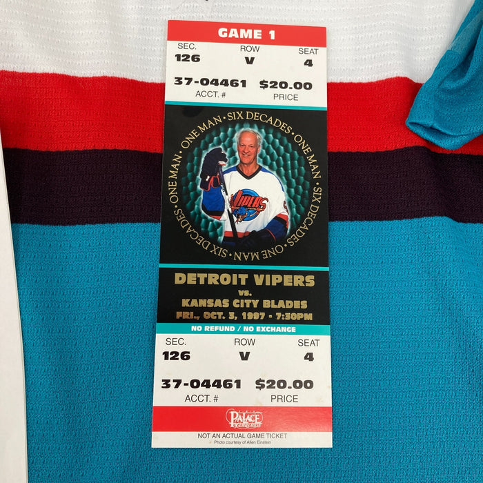 Gordie Howe "Mr. Hockey" Signed Detroit Vipers Authentic Bauer Jersey JSA COA