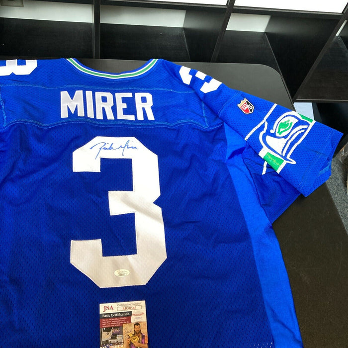 Rick Mirer Signed Authentic 1990's Seattle Seahawks Game Model Jersey JSA COA