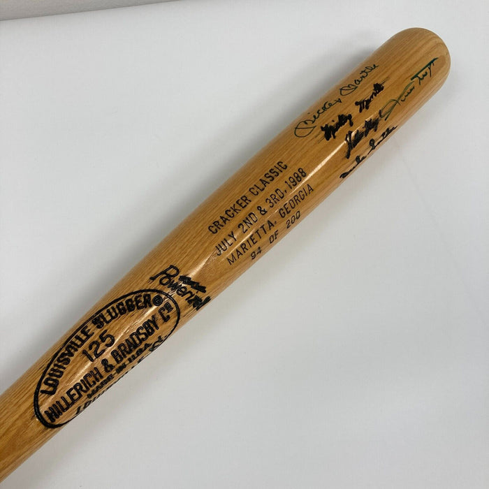 Mickey Mantle Willie Mays & Duke Snider Signed Baseball Bat With Beckett COA