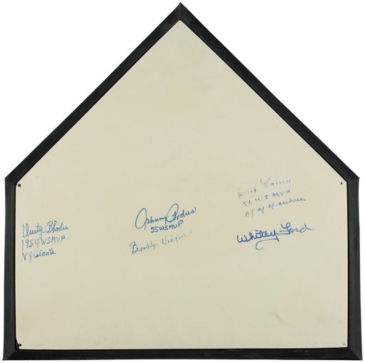 Whitey Ford Don Larsen Dusty Rhodes Podres World Series Signed Home Plate BAS