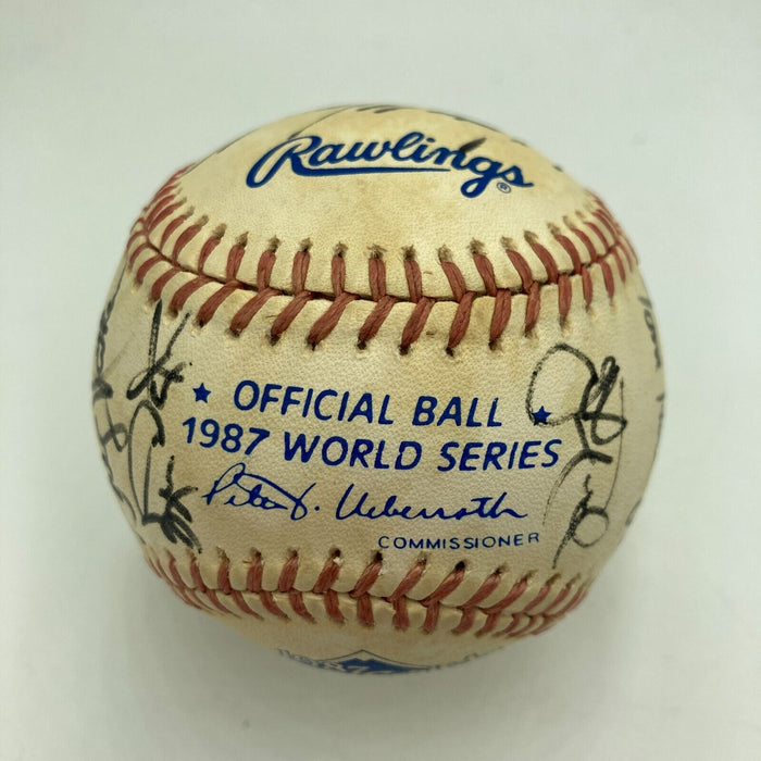 1987 St. Louis Cardinals NL Champs Team Signed World Series Baseball JSA COA