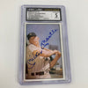 Mickey Mantle Signed 1989 Bowman 1953 Bowman Color RP CGS JSA Auto