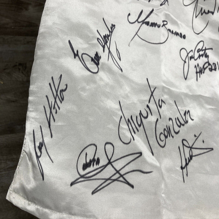 Boxing Hall Of Fame Legends Signed Everlast Boxing Robe 40+ Signatures JSA COA