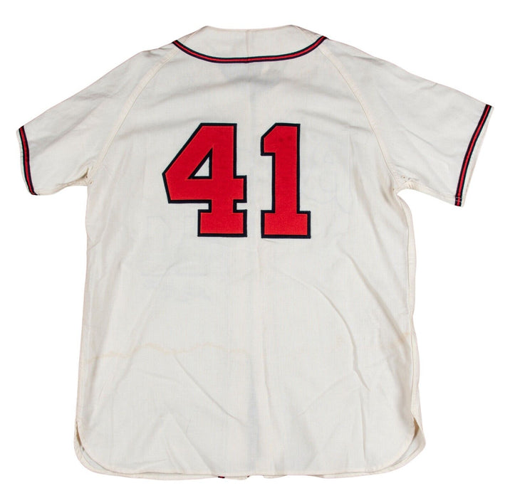 Eddie Mathews "HOF 1978" Signed Authentic Milwaukee Braves Jersey Beckett