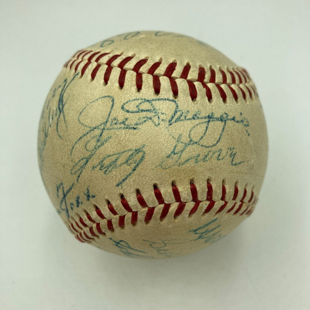 The Finest 1955 HOF Induction Signed Baseball Jimmie Foxx Joe Dimaggio Beckett