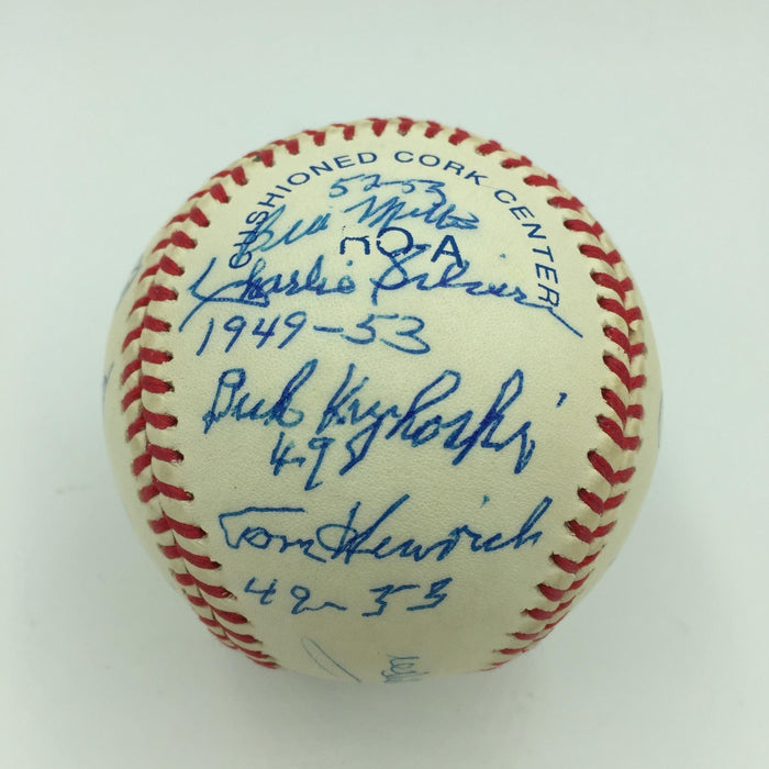 Yogi Berra & Whitey Ford 1950's Yankees Greats Signed Baseball 18 Sigs PSA DNA