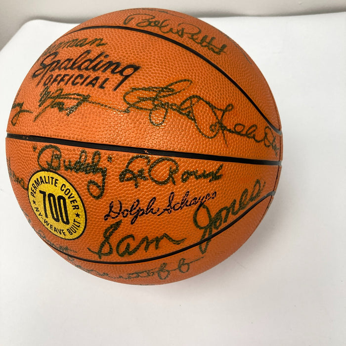 Bill Russell Red Auerbach Boston Celtics HOF Legends Signed Basketball Beckett
