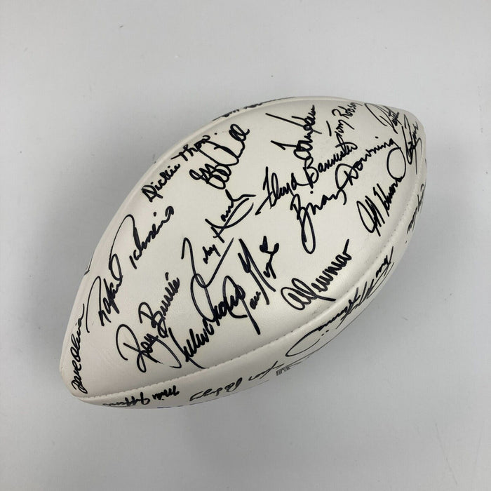 1992 Texas Rangers Team Signed Dallas Cowboys Football With Nolan Ryan JSA COA