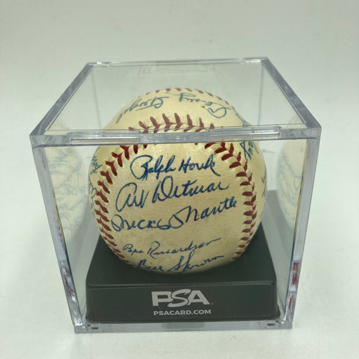 1958 New York Yankees World Series Champs Team Signed Baseball PSA DNA COA