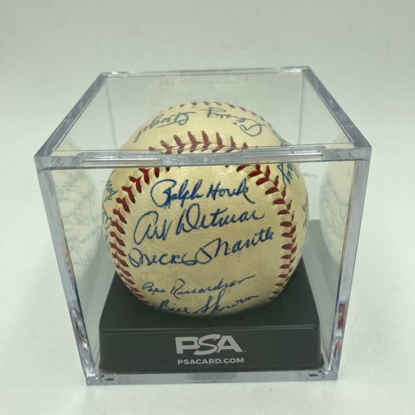 1958 New York Yankees World Series Champs Team Signed Baseball PSA DNA COA