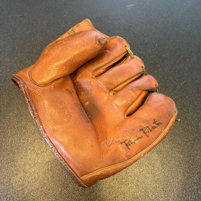 Robin Roberts Signed Autographed 1950's Game Model Baseball Glove With JSA COA