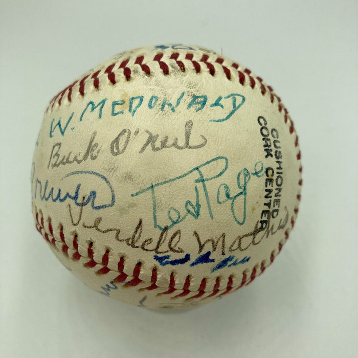 Satchel Paige Hilton Smith Negro League HOF Multi Signed Baseball JSA COA