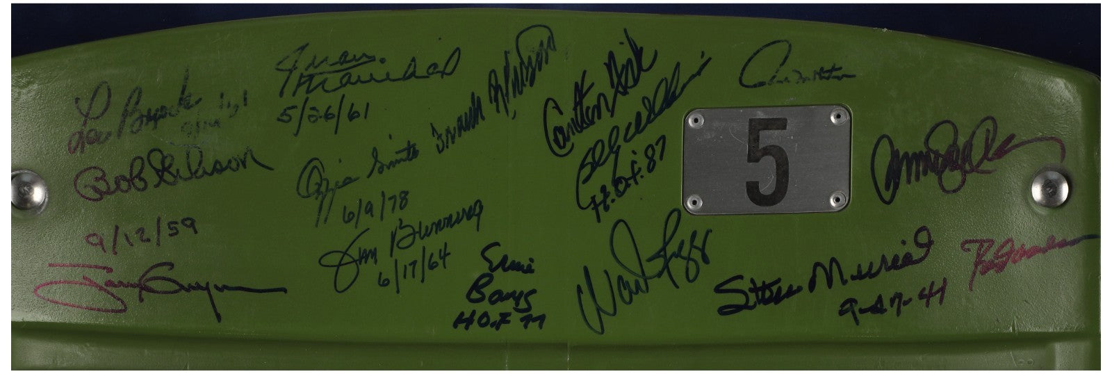 The Finest Hall Of Fame Multi Signed Wrigley Field Seatback 50 Sigs! Steiner COA