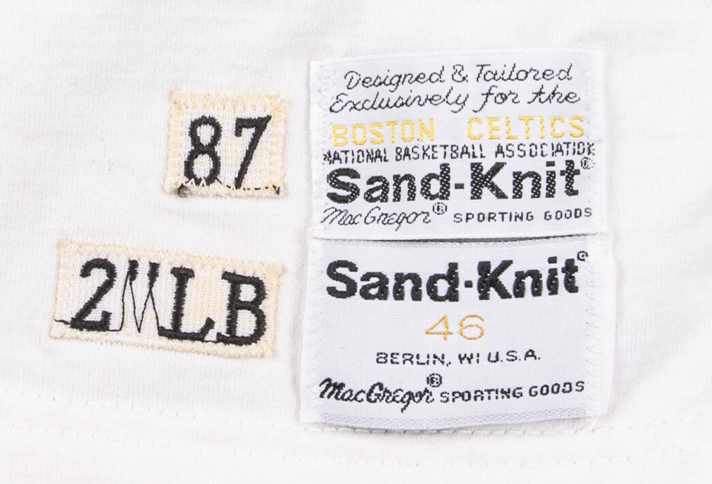 The Finest 1987-88 Larry Bird Game Used Boston Celtics Home Jersey MEARS A10