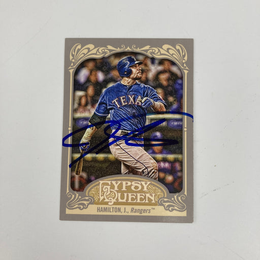 2012 Topps Gypsy Queen Josh Hamilton Signed Baseball Card Auto JSA Sticker