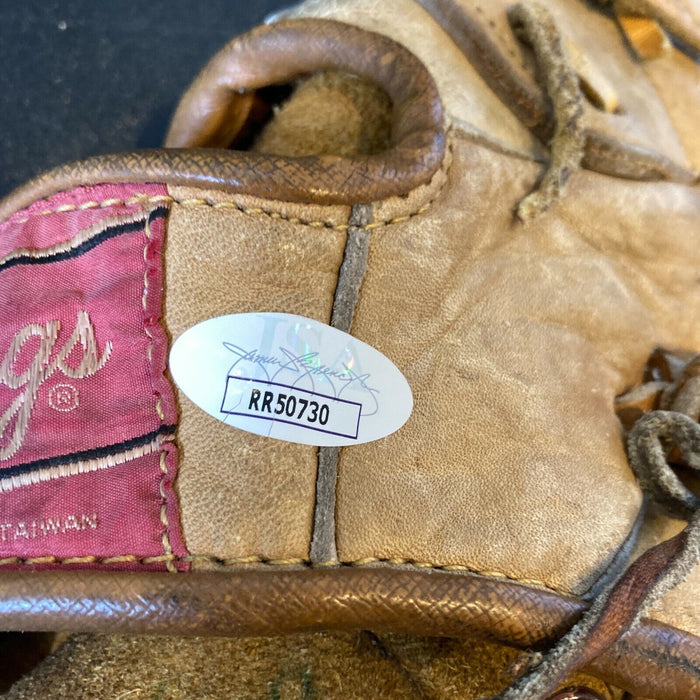 Bill Hands Signed 1960's Game Model Baseball Glove Chicago Cubs JSA COA