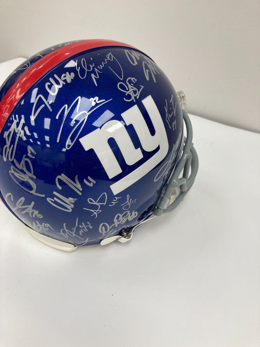 2007 New York Giants Super Bowl Champs Team Signed Full Size Helmet JSA COA