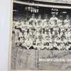 1958 Milwaukee Braves NL Champs Team Signed Photo Hank Aaron Beckett COA