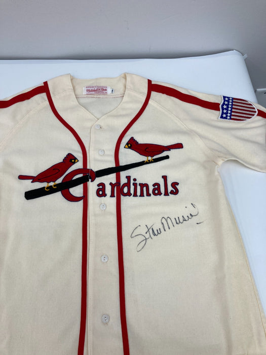 Stan Musial Signed St. Louis Cardinals Mitchell & Ness Jersey Beckett COA