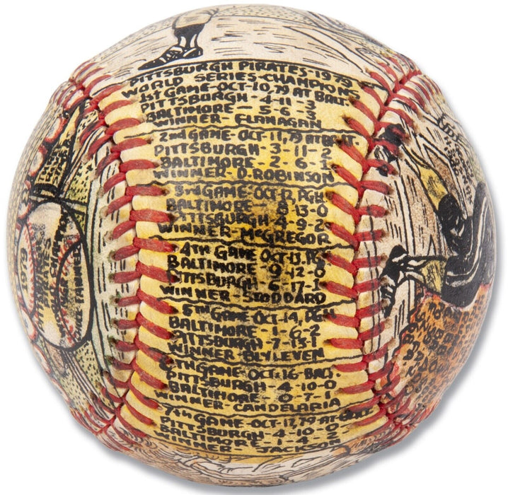 Stunning 1979 Pittsburgh Pirates World Series Champs George Sosnak Art Baseball