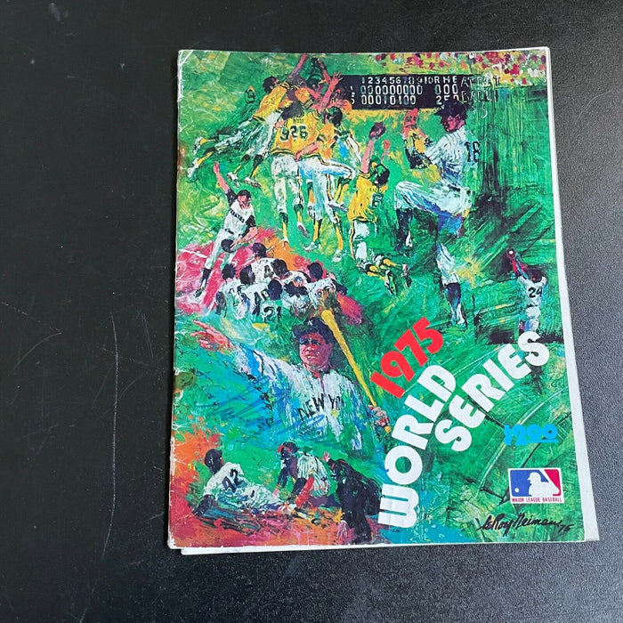 Leroy Neiman Signed Autographed 1975 World Series Program With JSA COA