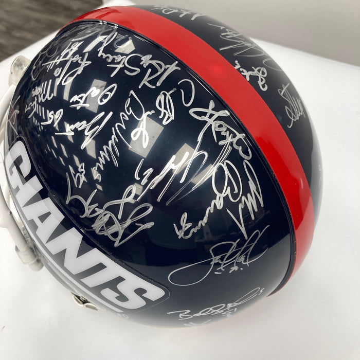1990 New York Giants Super Bowl Champs Team Signed Full Size Helmet JSA Steiner