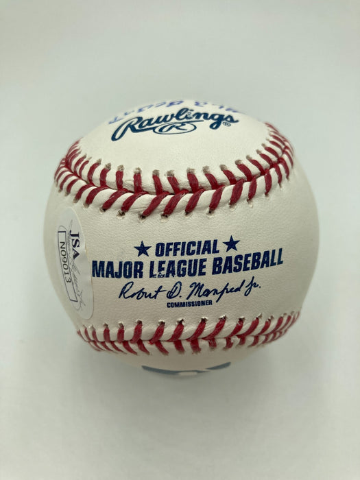 Willie McGee Signed Heavily Inscribed STAT Baseball JSA Certified