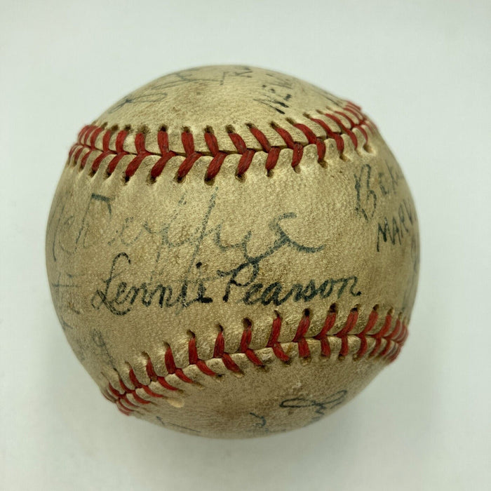 RARE 1940 New York Black Yankees Negro League Team Signed Baseball PSA DNA COA