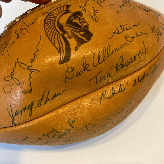 1967 USC Trojans NCAA National Champions Team Signed Football PSA DNA COA