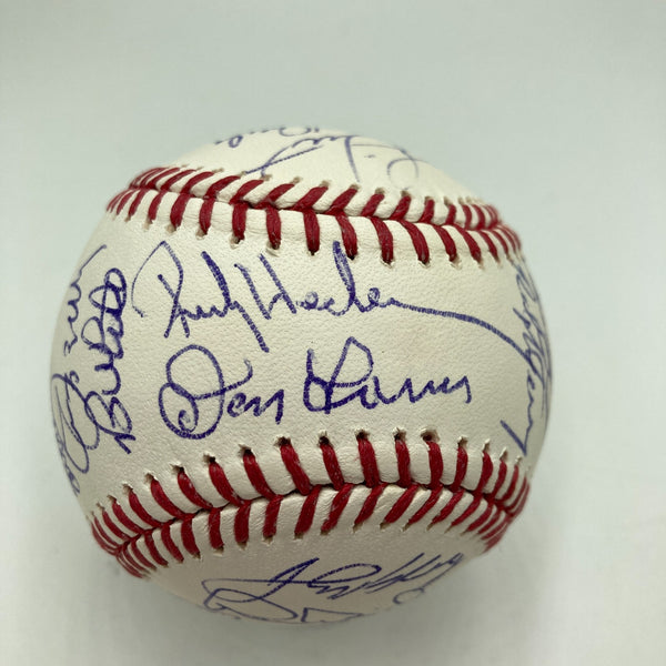 Rickey Henderson Don Larsen New York Yankees Legends Multi Signed Baseball