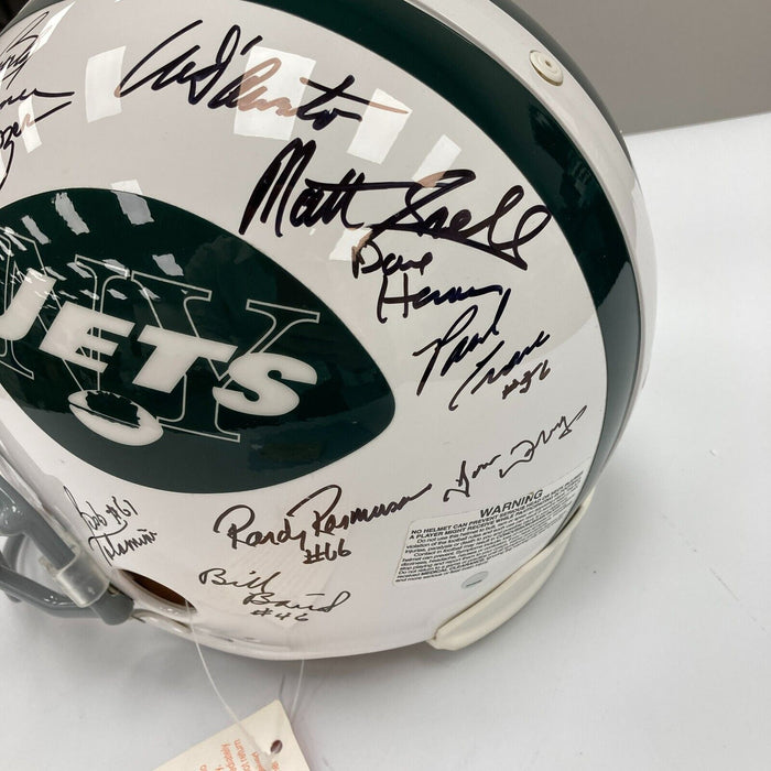 1969 New York Jets Super Bowl Champs Team Signed FS Helmet Joe Namath Steiner