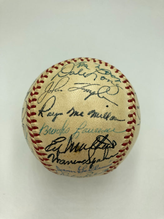 1956 All Star Game Team Signed Baseball Willie Mays Hank Aaron 32 Sigs JSA COA